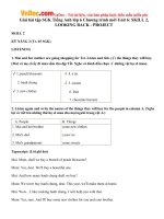 Giải bài tập SGK Tiếng Anh lớp 6 Chương trình mới Unit 6: SKILL 2, LOOKING BACK  PROJECT