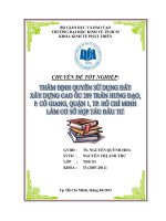 Thẩm định quyền sử dụng đất xây dựng cao ốc 289 trần hưng đạo, p  cô giang, quận 1, thành phố hồ chí minh làm cơ sở hợp tác đầu tư 