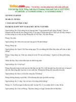 Giải bài tập SGK Tiếng Anh lớp 6 Chương trình mới Unit 6: GETTING STARTED, A CLOSER LOOK 1, A CLOSER LOOK 2