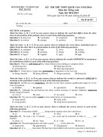 đề thi thử thpt môn tiếng anh lớp 12 năm 2016 (3) 