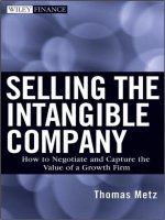 Selling the intangible company 