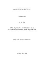 Ứng dụng của số phức để giải các bài toán trong hình học phẳng (LV tốt nghiệp)