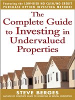 The complete guide to investing in undervalued properties 