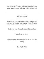 Những hạn chế trong việc đưa tin pháp luật trên báo điện tử hiện nay