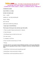 Giải bài tập SGK Tiếng Anh lớp 6 Chương trình mới Unit 8: COMMUNICATION, SKILL 1, SKILL 2, LOOKING BACK  PROJECT 