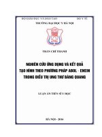 Nghiên cứu ứng dụng và kết quả tạo hình theo phương pháp Abol - Enein trong điều trị ung thư bàng quang