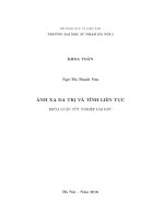 Ánh xạ đa trị và tính liên tục (LV tốt nghiệp)