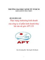 Thực trạng marketing kinh doanh của công ty cổ phần kinh doanh thủy hải sản sài gòn APT CO 