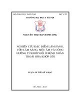 Nghiên cứu đặc điểm lâm sàng, cận lâm sàng, siêu âm và cộng hưởng từ khớp gối ở bệnh nhân thoái hóa khớp gối