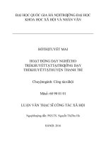 Hoạt động dạy nghề cho trẻ khuyết tật tại Trường Dạy nghề trẻ khuyết tật huyện Thanh Trì