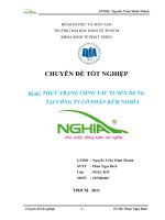 Thực trạng công tác tuyển dụng tại công ty cổ phần kềm nghĩa 