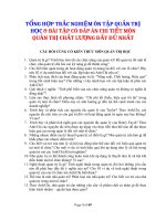 TỔNG HỢP TRẮC NGHIỆM ÔN TẬP QUẢN TRỊ HỌC & BÀI TẬP CÓ ĐÁP ÁN CHI TIẾT MÔN QUẢN TRỊ CHẤT LƯỢNG ĐẦY ĐỦ NHẤT