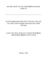 Thu hút vốn đầu tư vào các khu công nghiệp trên địa bàn tỉnh Yên Bái.