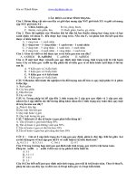 Bộ câu hỏi luyện thi đại học 2017