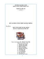 Phân Tích Thiết Kế Hệ Thống Quản Lý Khách Sạn Phú Mỹ