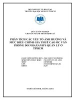 Phân tích các yếu tố ảnh hưởng và mức điều chỉnh giá thuê cao ốc văn phòng do nhaxanhs quản lý ở thành phố hồ chí minh 