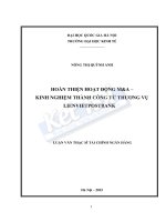 Hoàn thiện hoạt động M&A - Kinh nghiệm thành công từ thương vụ LienVietPostBank (Ngân hàngTMCP Bưu điện Liên Việt)
