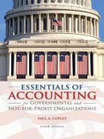 Essentials of accounting for governmental and not for profit organizations 10e by paul a copley