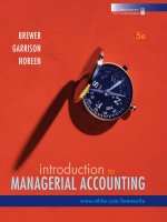 Introduction to managerial accounting 5e by garrison noreen