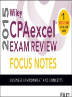 Wiley CPAexcel 2015 focus notes business environment and concepts 