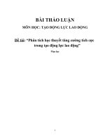 Phân tích học thuyết tăng cường tích cực trong tạo động lực lao động