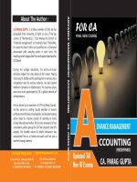 Advance management accounting 4th edition by parag gupta