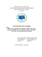 Những giải pháp hỗ trợ phát triển cho các doanh nghiệp vừa và nhỏ tại việt nam trên địa bàn thành phố hồ chí minh  
