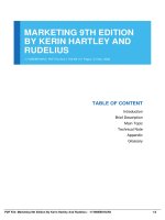 Marketing 9th edition by kerin hartley and rudelius 