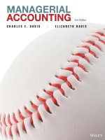 Managerial accounting 2nd edition by davis and davis