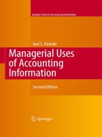 Managerial uses of accounting information second edition by joel s demski 