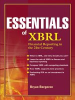 Essentials of XBRL financial reporting in the 21st century by bryan 
