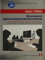 Giáo trình một số vấn đề về nghiên cứu khoa học giáo dục và đào tạo phần 1 