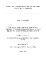 Thực hành chính sách công nghệ để phát triển bền vững hệ thống sản xuất gốm sứ trên địa bàn thị xã Đông Triều, tỉnh Quảng Ninh
