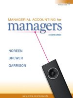Managerial accounting for managers 2e by garrision noreen
