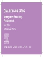 Cima revision cards management accounting fundamentals by janet walker 