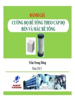 BP_Bài Giảng Chuyên Đề Giám Sát Thi Công_Cấp Độ Bền và Mác Bê Tông