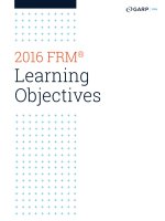 2016 financial risk manager FRM learning objectives GARP 