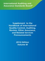 International auditing and assurance standards board handbook volume 3 