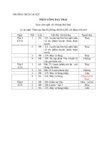 Mẫu phiếu phân công dạy thay  THCS Cao Kỳ