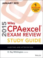 Wiley CPAexcel 2015 study guide auditing   whittington o ray 