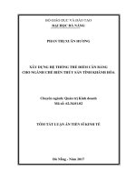 Xây dựng hệ thống thẻ điểm cân bằng cho ngành chế biến thủy sản tỉnh khánh hòa