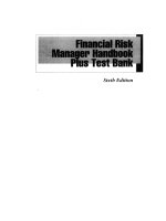 Financial risk manager handbook plus test bank part 1 and 2 sixth edition by philippe jorion GARP 
