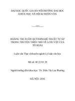 Nghệ thuật tự sự trong truyện thiếu nhi về loài vật của Tô Hoài