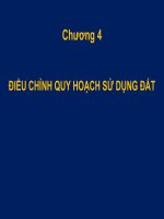 ĐIỀU CHỈNH QUY HOẠCH SỬ DỤNG ĐẤT