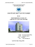 Thẩm định dự án đầu tư chung cư cao tầng mỹ phú 