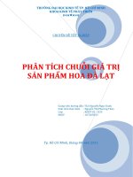 Phân tích chuối giá trị sản phẩm hoa đà lạt  