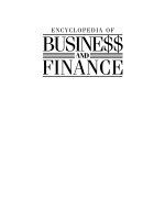 Encyclopedia of business finance volume 2 by burton s kaliski 