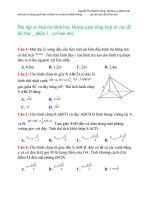 Bài tập cơ bản ôn hình học không gian tổng hợp từ các đề thi thử