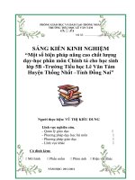 SKKN Một Số Biện Pháp Nâng Cao Chất Lượng Dạy-Học Phân Môn Chính Tả Cho Học Sinh Lớp 5