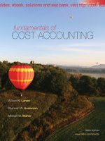 Fundamentals of cost accounting 3e lanen anderson and maher